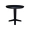 International Concepts 36 in. Solid Wood Round Top Pedestal Table with 12 in. Leaf - 36.1 in.High - Dining Height in Black K46-36RXT-23B-36 - alternate 2